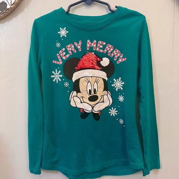 Girl’s Minnie Mouse Christmas Shirt Size 6 - Picture 2 of 6